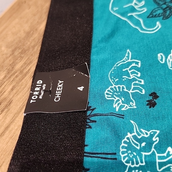 Torrid - Cotton Mid-Rise Cheeky Panty in Dino Doodle Fanfare Blue​​​​ - Picture 3 of 7